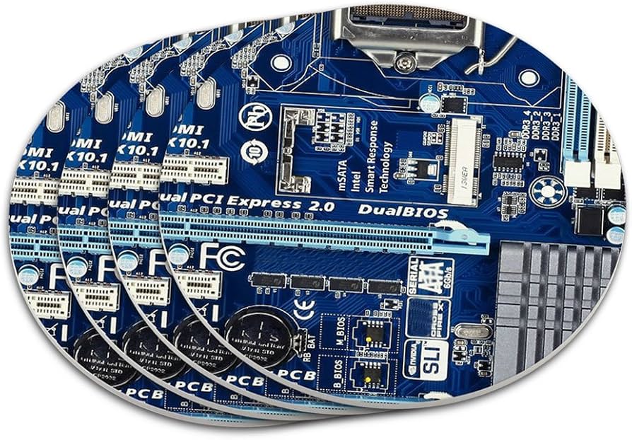 Recycled CPU Coasters - Set of 4