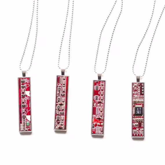 Smartphone Component Jewelry Set - Necklace & Earrings